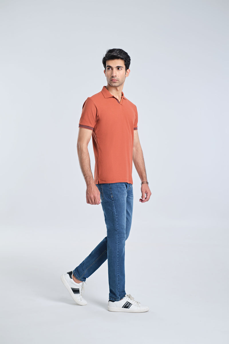 Men Johnny Collar Polo Tee - Engine - Buy Now