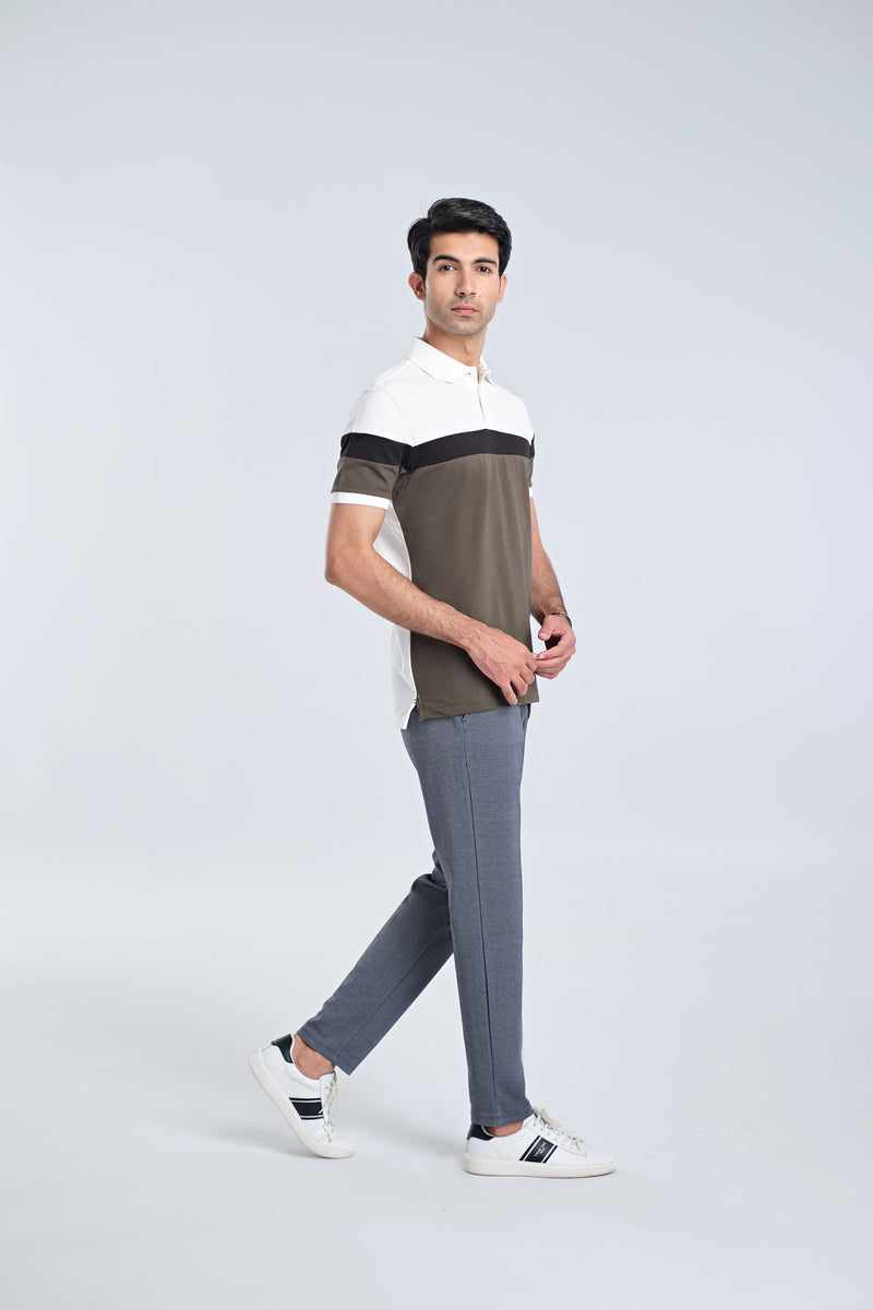 Men S/S Panel Polo Tee - Engine - Buy Now