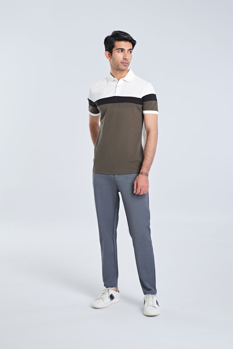 Men S/S Panel Polo Tee - Engine - Buy Now