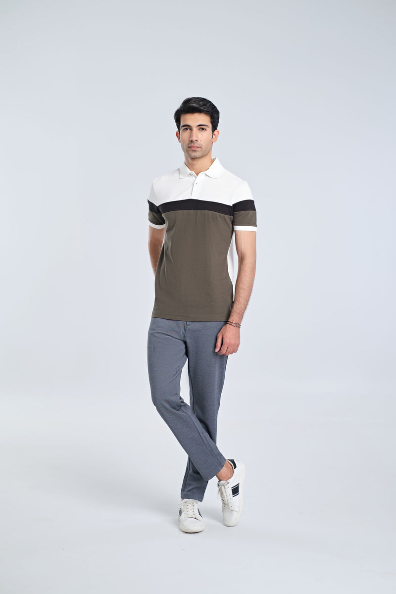 Men S/S Panel Polo Tee - Engine - Buy Now