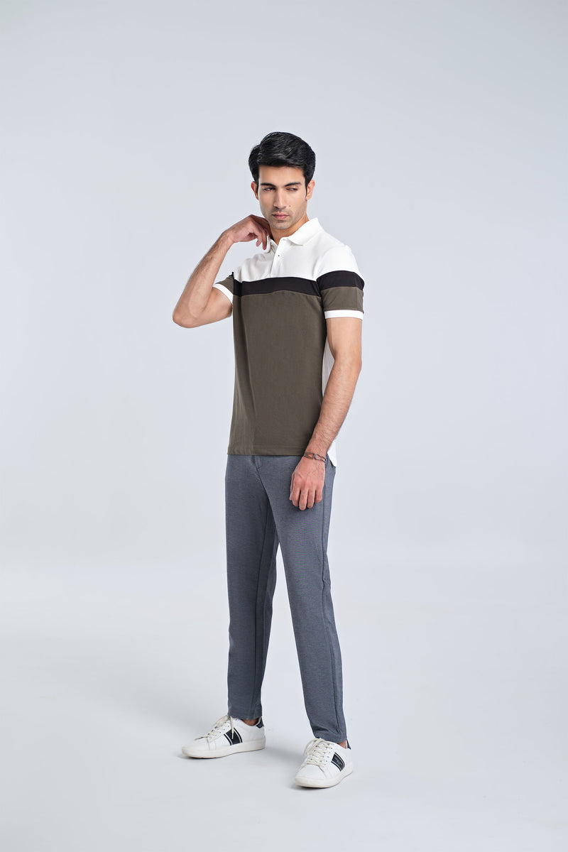 Men S/S Panel Polo Tee - Engine - Buy Now