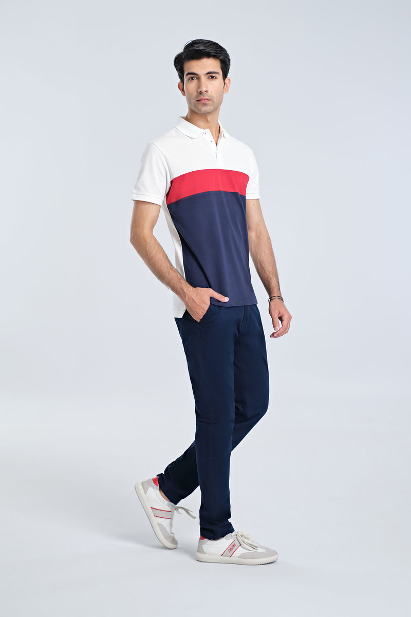 Men S/S Panel Polo Tee - Engine - Buy Now