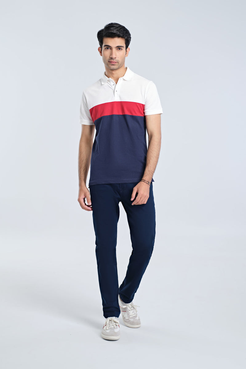 Men S/S Panel Polo Tee - Engine - Buy Now