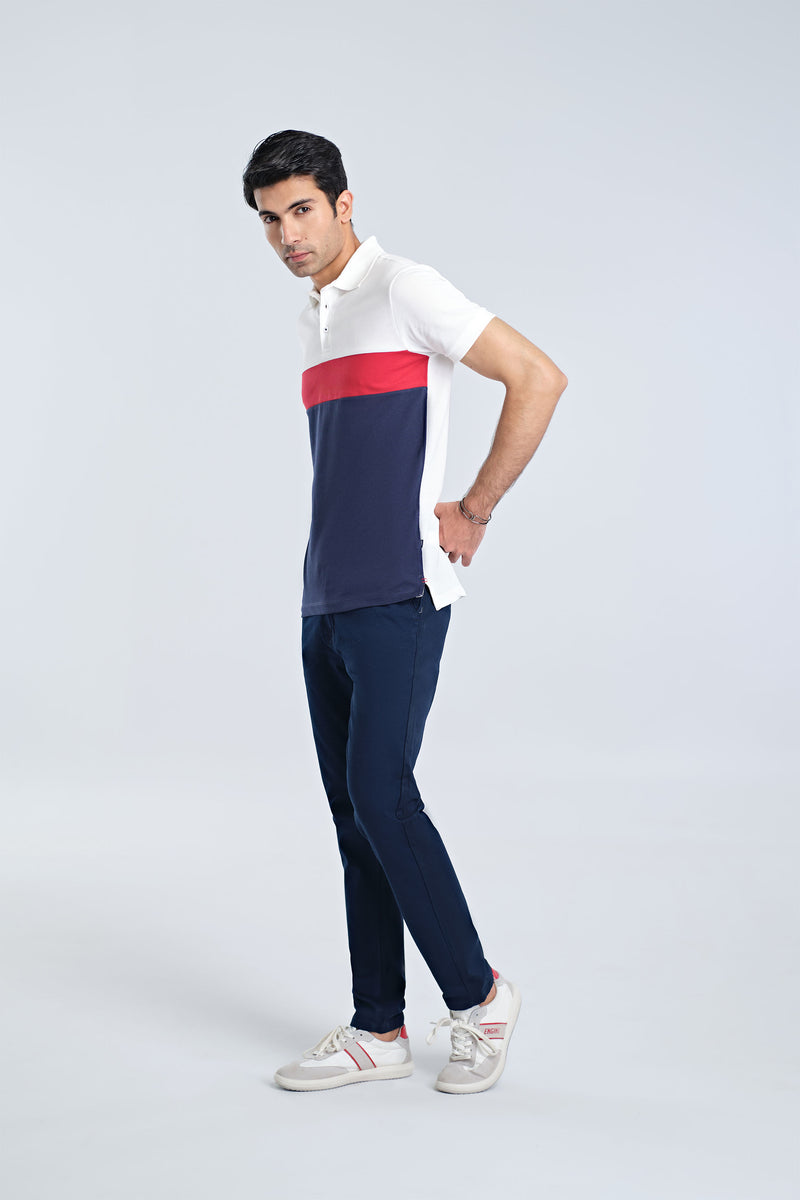 Men S/S Panel Polo Tee - Engine - Buy Now