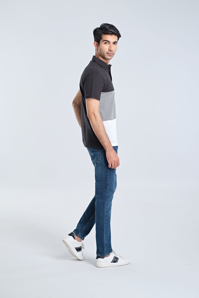 Men S/S Panel Polo Tee - Engine - Buy Now