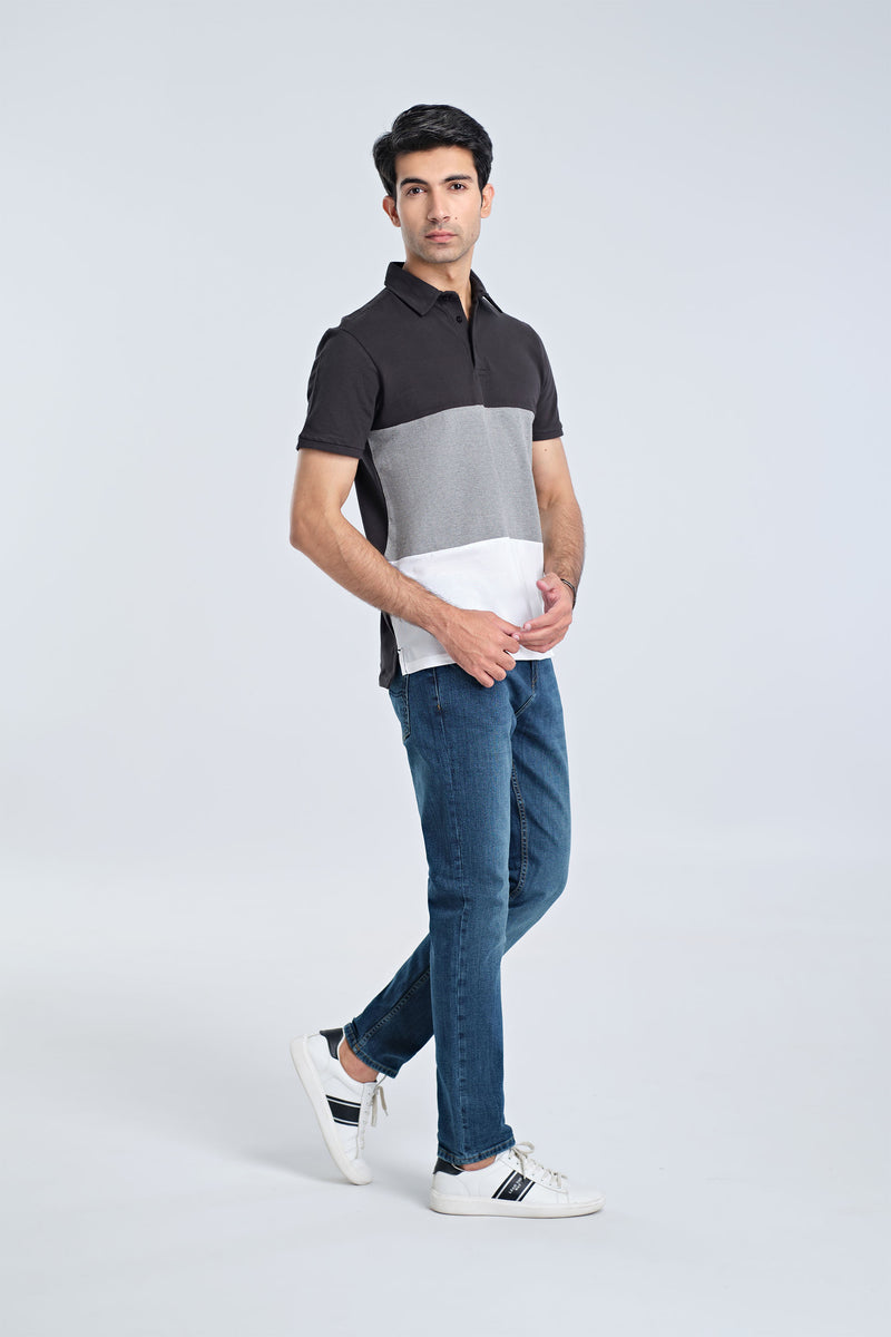 Men S/S Panel Polo Tee - Engine - Buy Now