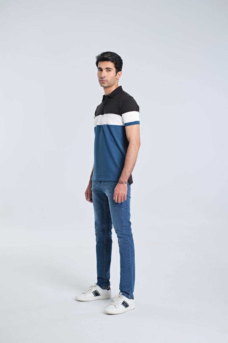 Men S/S Panel Polo Tee - Engine - Buy Now