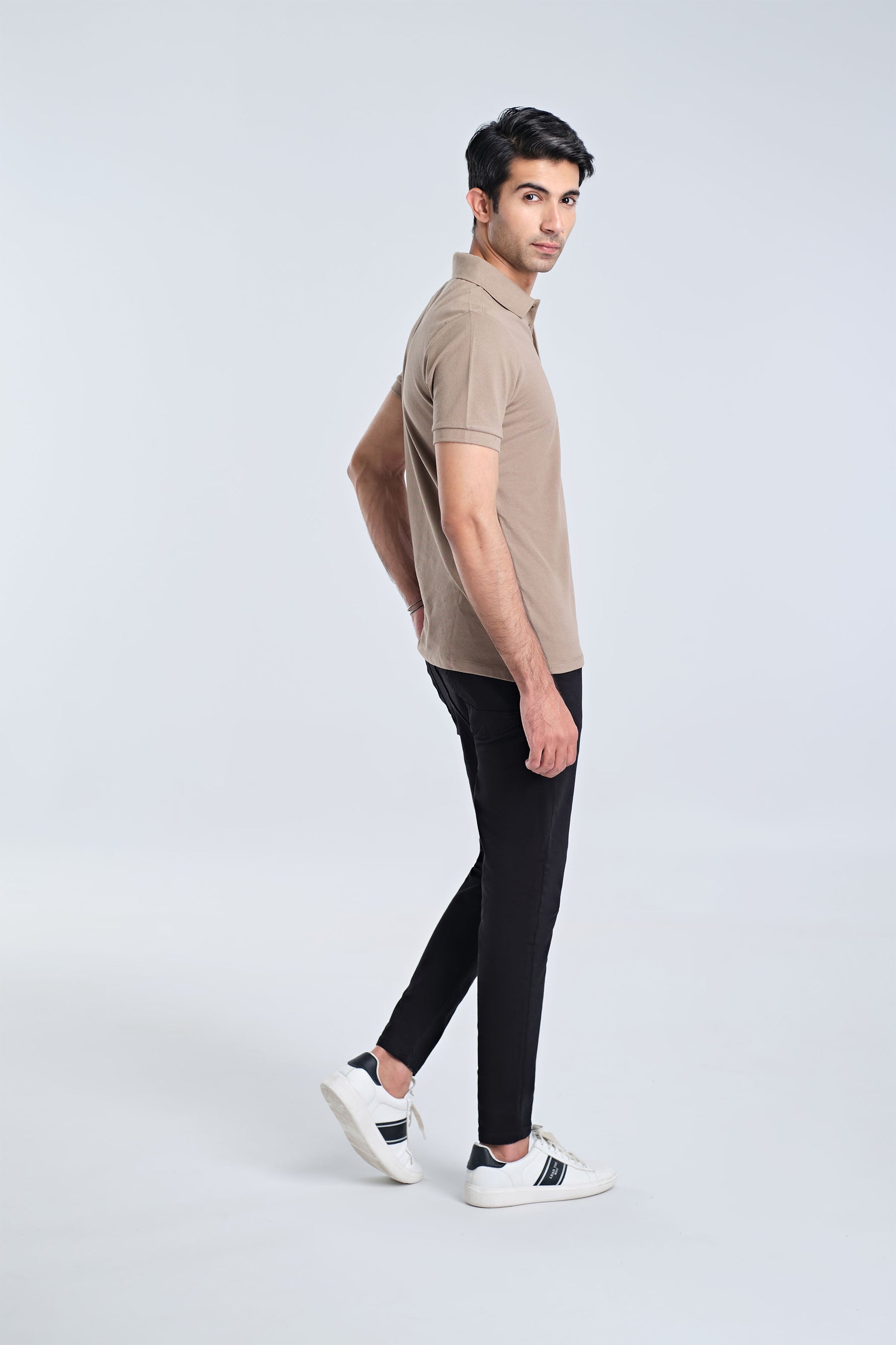 Men Solid Polo Tee - Engine - Buy Now