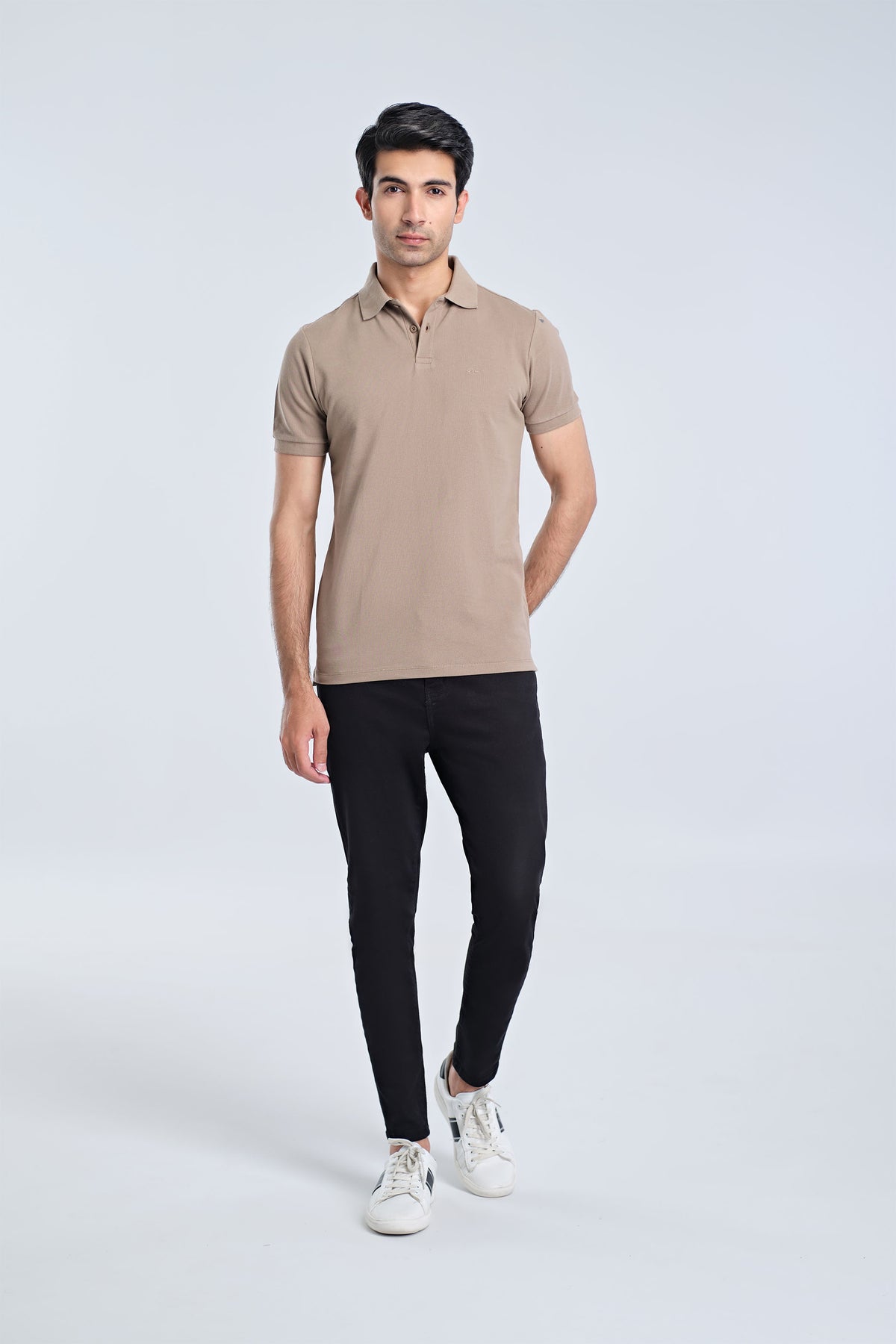 Men Solid Polo Tee - Engine - Buy Now