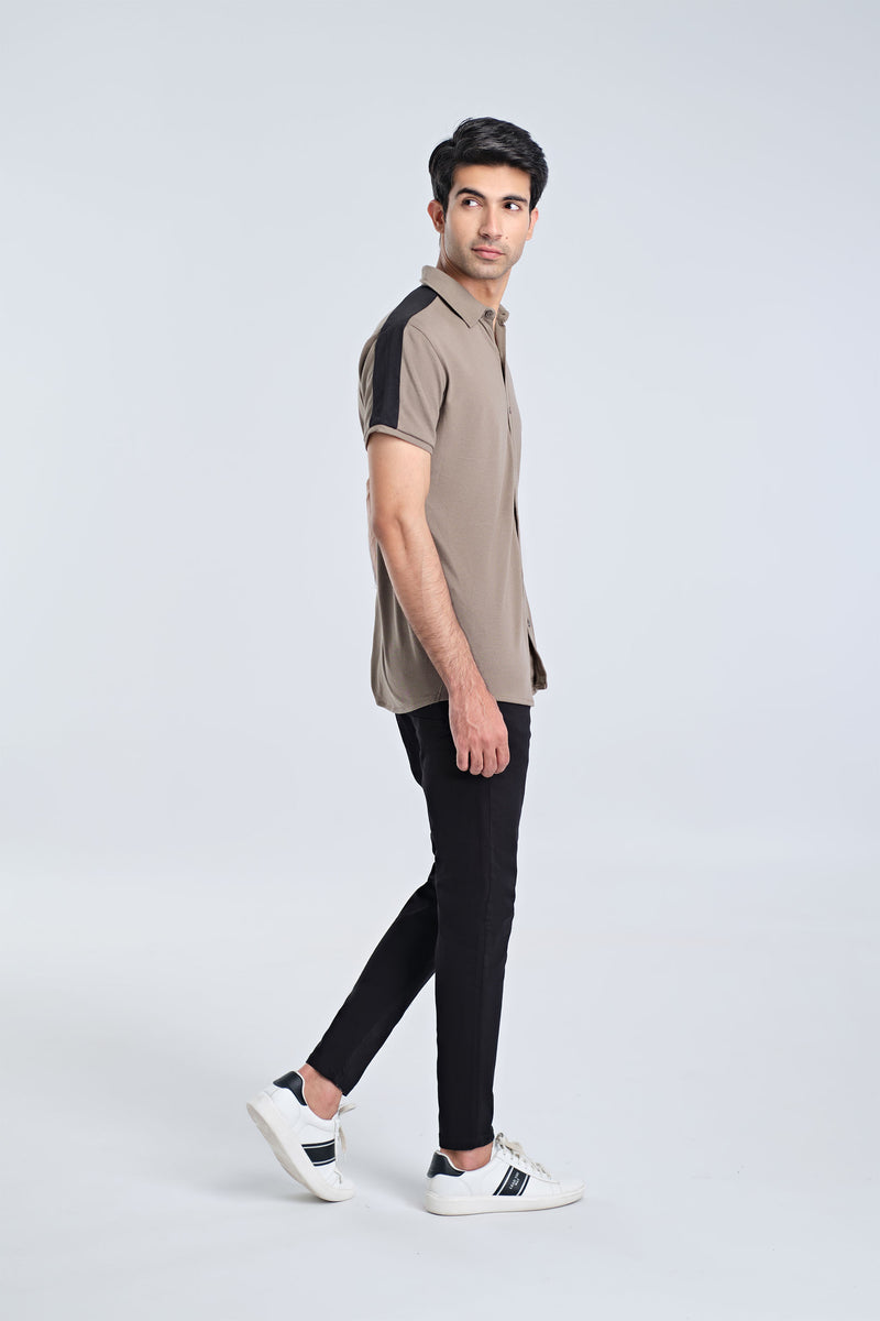 Men S/S Panel Tee Button Down - Engine - Buy Now