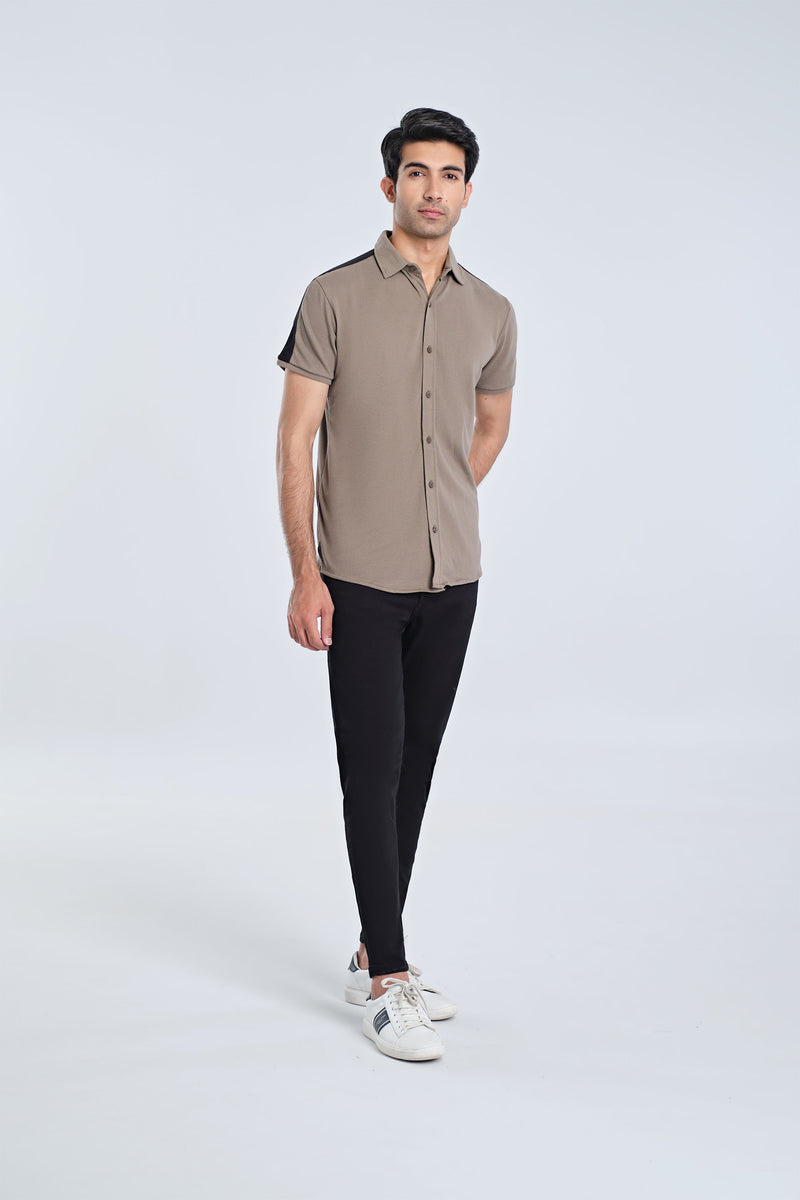 Men S/S Panel Tee Button Down - Engine - Buy Now