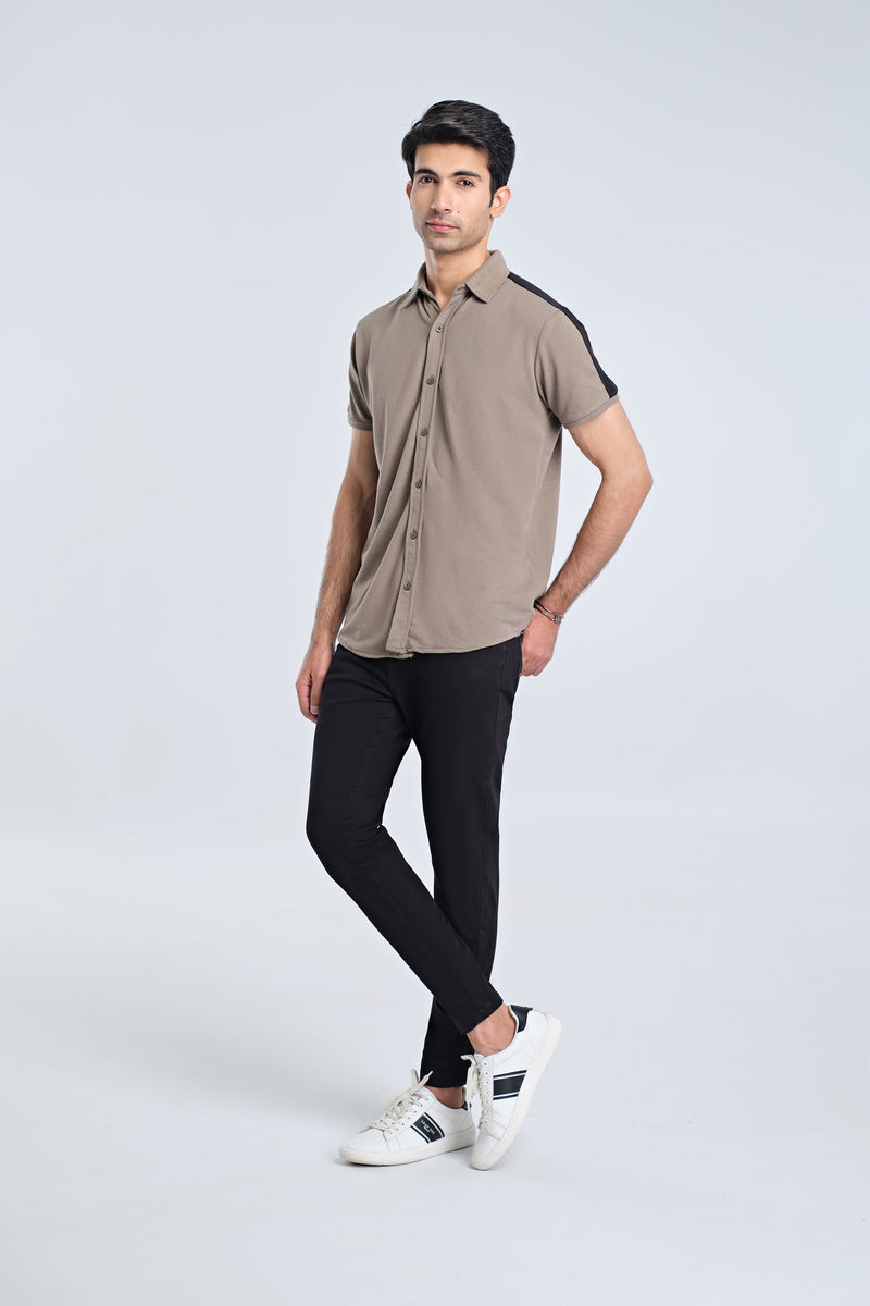 Men S/S Panel Tee Button Down - Engine - Buy Now