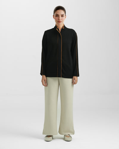 Women Basic Zip-Up Upper