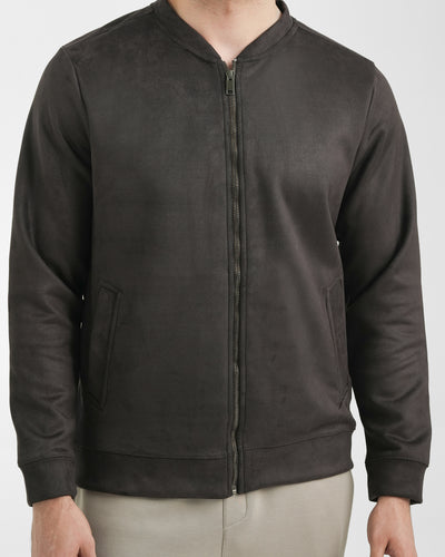Men Basic Zip-Up Upper