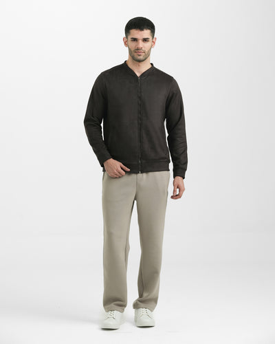 Men Basic Zip-Up Upper