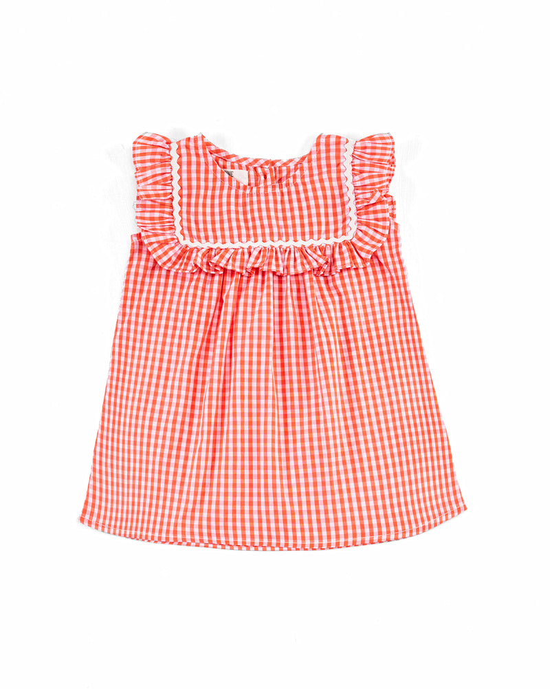 Girls Checkered Frill Top - Engine - Buy Now