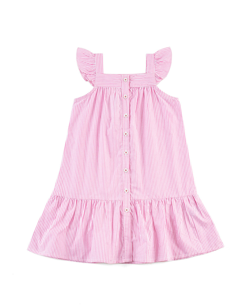 Girls Striped Lower Panel Dress - Engine - Buy Now