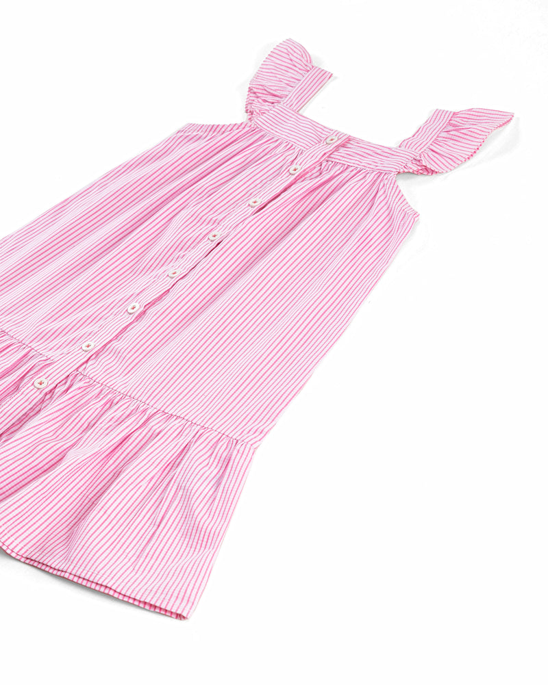 Girls Striped Lower Panel Dress - Engine - Buy Now