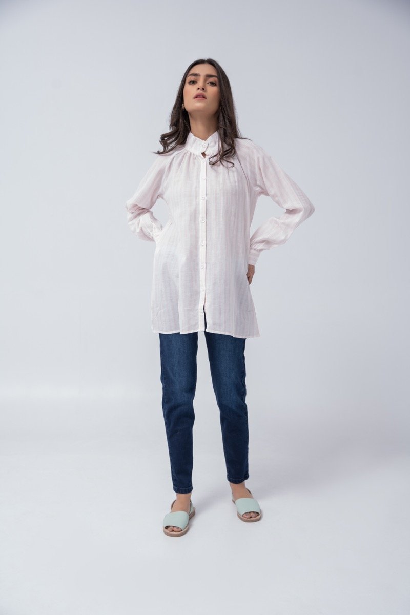 Pink Button-Down Top For WOMEN - ENGINE