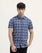 Men Navy Color Oxford Long Sleeve Casual Check Shirt For MEN - ENGINE