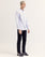 Men White Color Poplin Long Sleeve Striper Causal Shirt For MEN - ENGINE