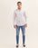 Men White Color Poplin Long Sleeve Printed Causal Shirt For MEN - ENGINE