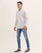 Men White Color Poplin Long Sleeve Printed Causal Shirt For MEN - ENGINE