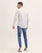 Men White Color Poplin Long Sleeve Printed Causal Shirt For MEN - ENGINE