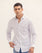 Men White Color Poplin Long Sleeve Printed Causal Shirt For MEN - ENGINE