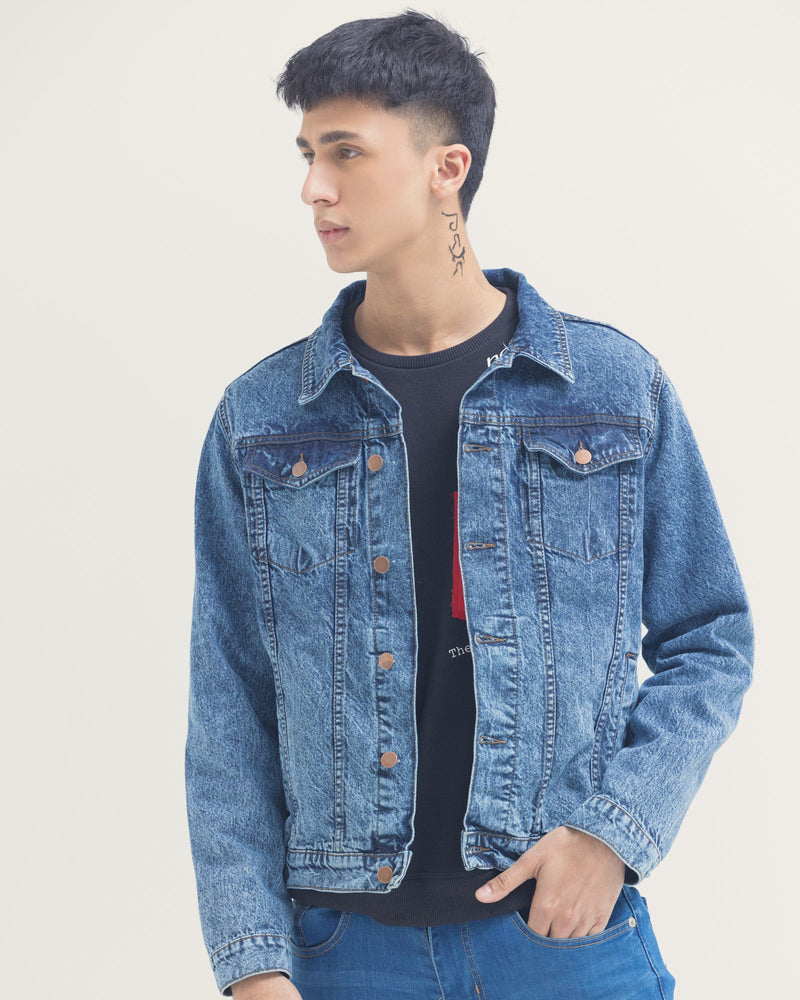 Men Denim Jacket - Engine - Buy Now