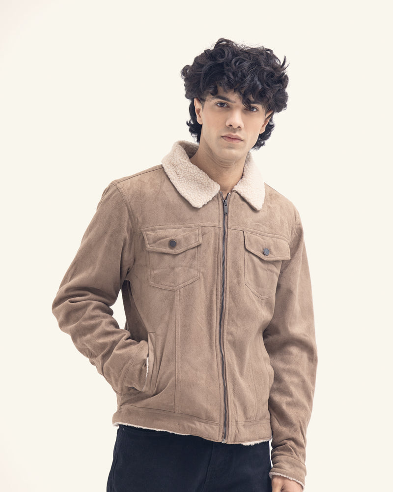 Men Suede Jacket - Engine - Buy Now