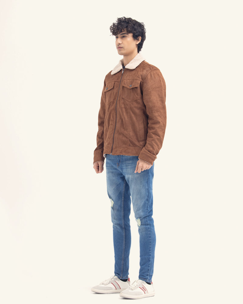 Men Suede Jacket - Engine - Buy Now