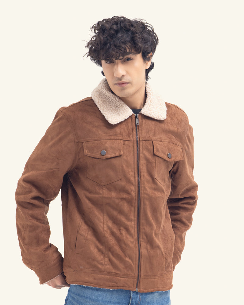 Men Suede Jacket - Engine - Buy Now