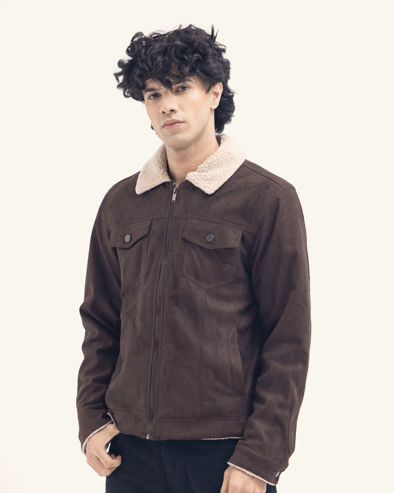 Men Suede Jacket - Engine - Buy Now