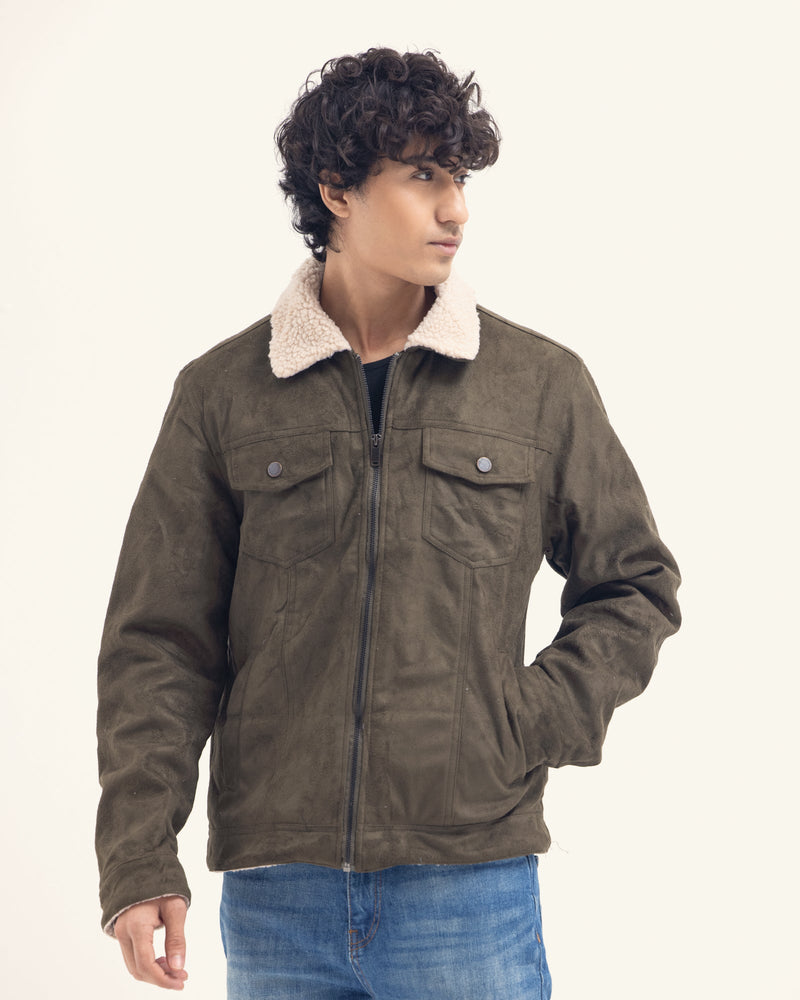 Men Suede Jacket - Engine - Buy Now
