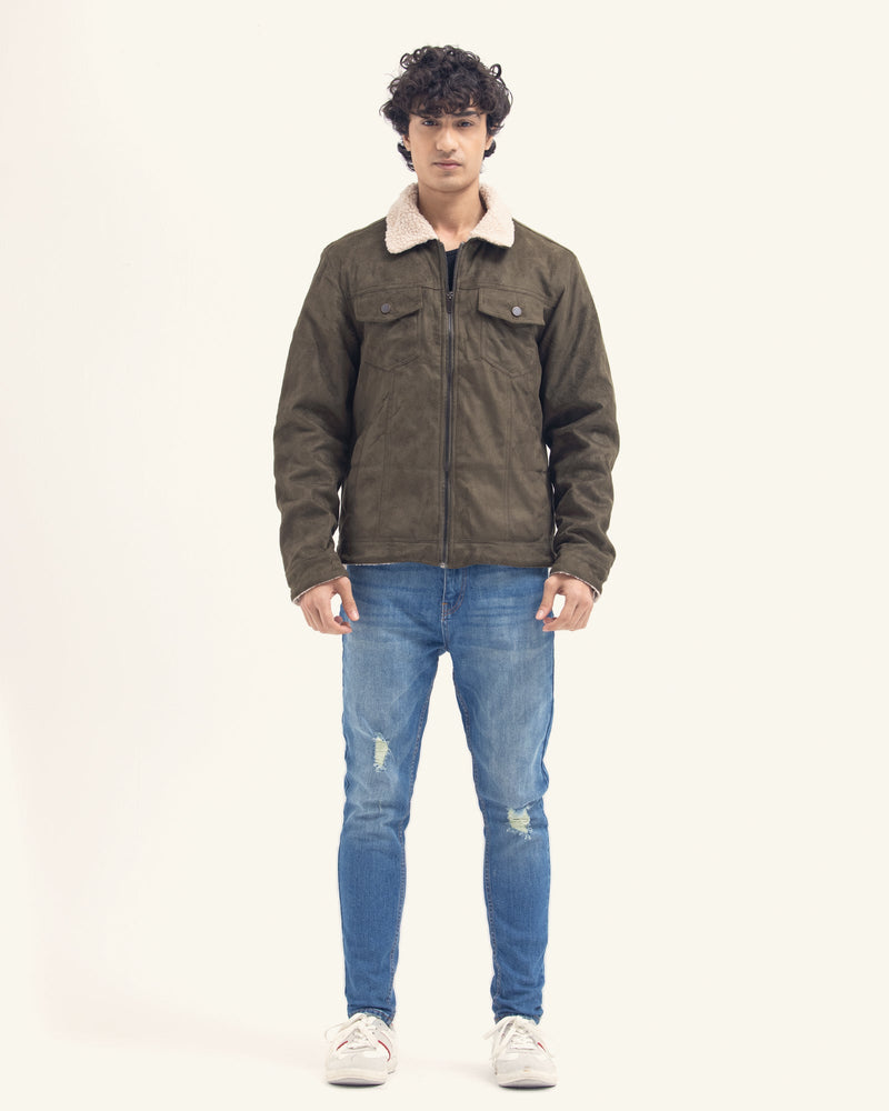 Men Suede Jacket - Engine - Buy Now