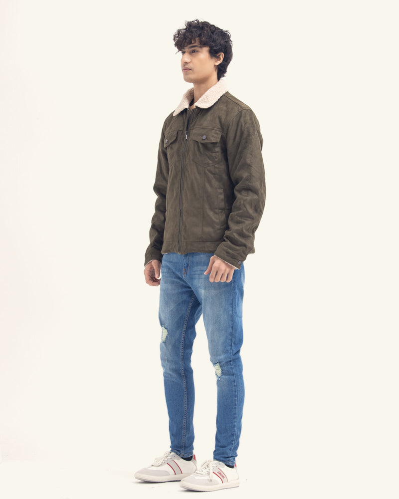 Men Suede Jacket - Engine - Buy Now