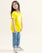 Drop Shoulder Tee With Gathers At Hem For GIRLS - ENGINE