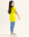 Drop Shoulder Tee With Gathers At Hem For GIRLS - ENGINE