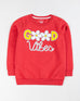 Junior Girls Coral Color Fashion Sweat Shirt