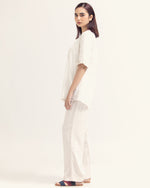 Women Cream Color Chain Yarn Jersey Mid Length Woven Top - Engine - Buy Now