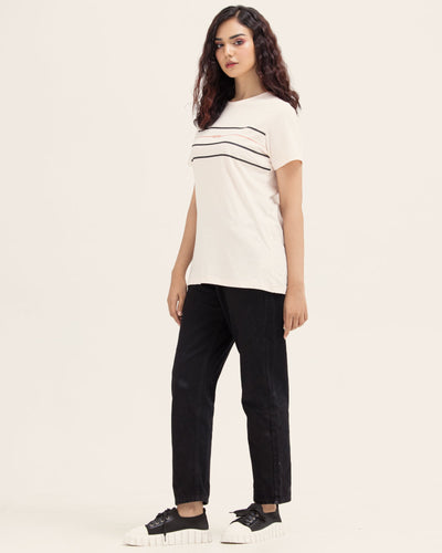 Women Light Pink Color Pc Jersey Fashion Knit Top Tee