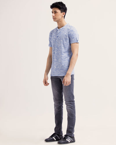 Men Short Sleeves Henley