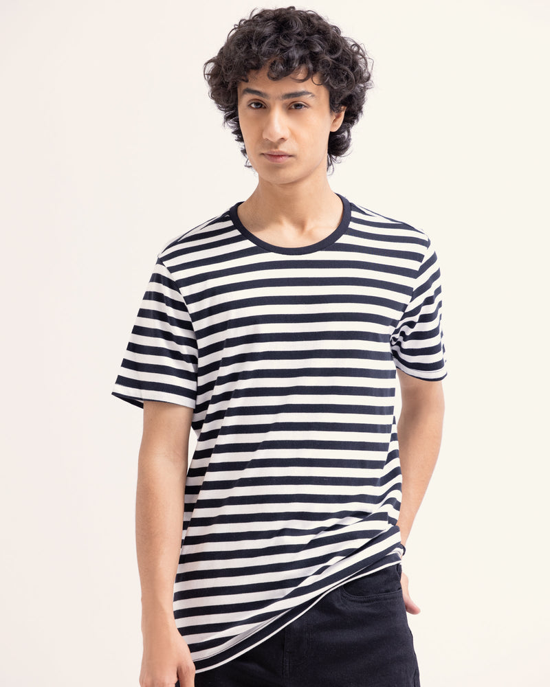 Men Stripped T-Shirt - Engine - Buy Now