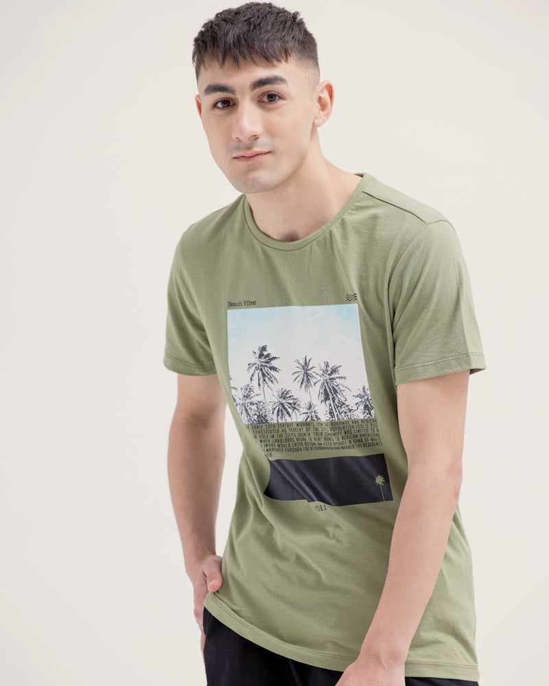 Los Angeles print T-shirt - pull&bear