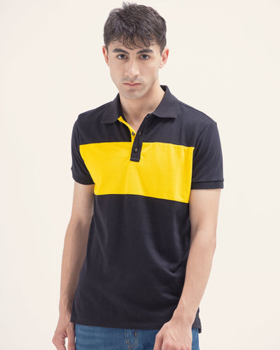 Men Panel Polo Tee