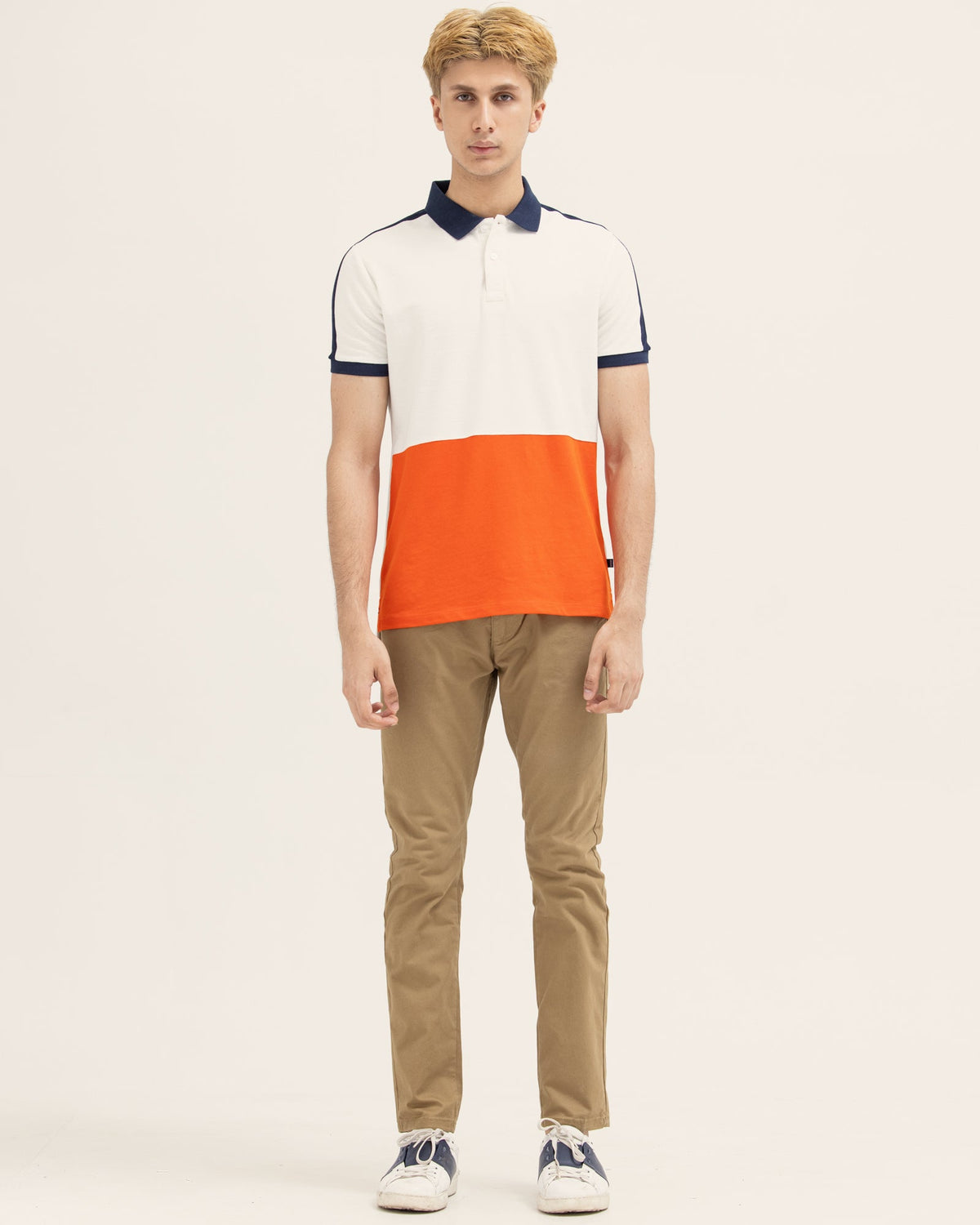 Men Color Block Polo - Engine - Buy Now