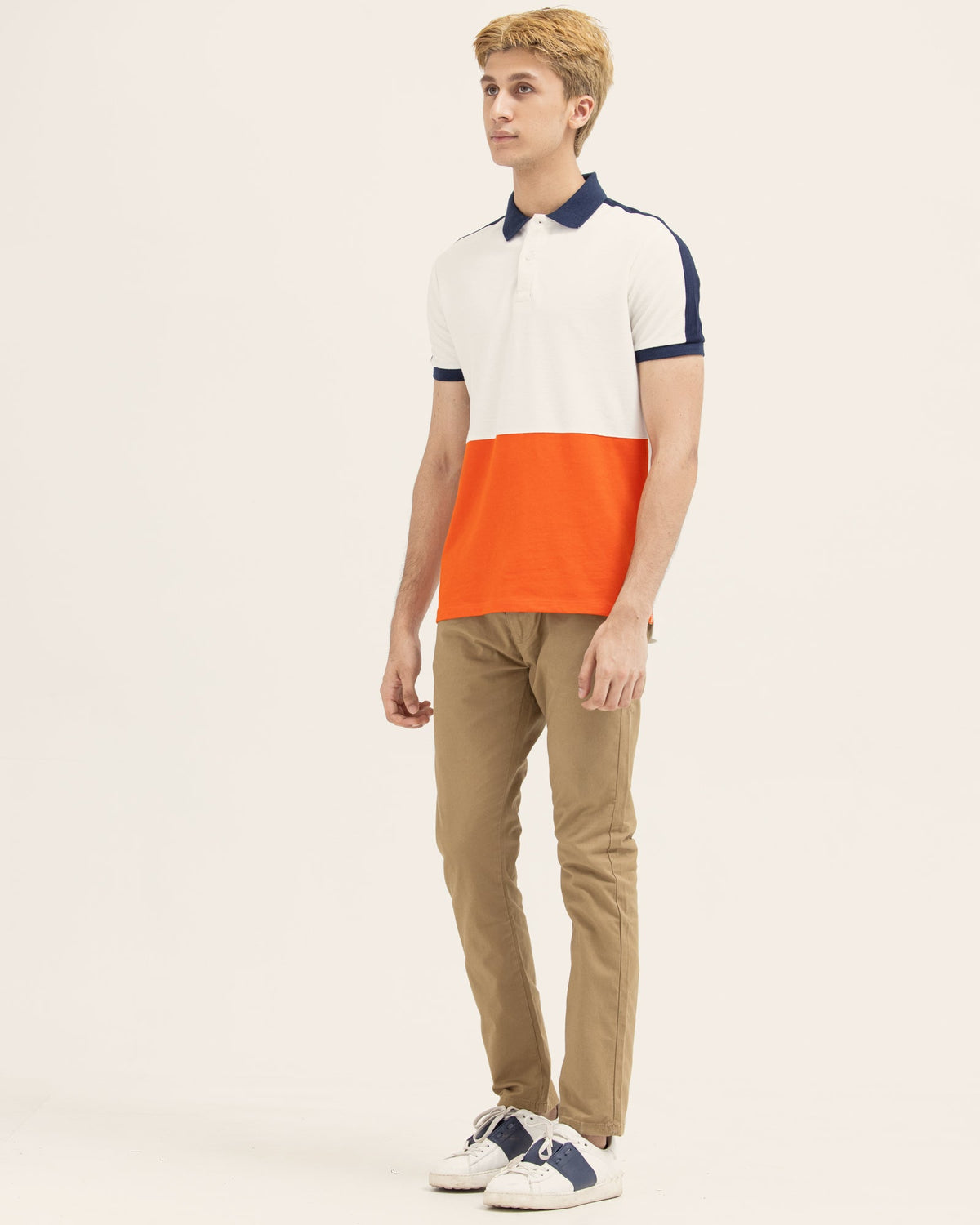 Men Color Block Polo - Engine - Buy Now