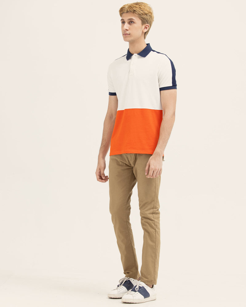 Men Color Block Polo - Engine - Buy Now