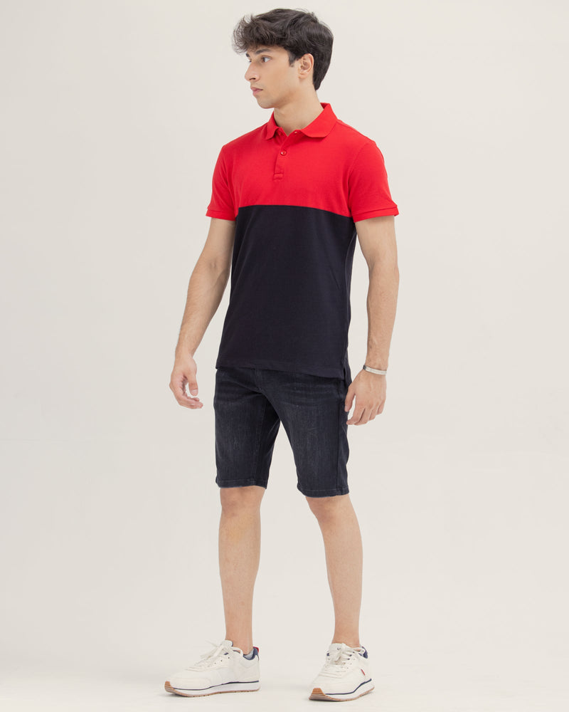 Men Color Block Polo - Engine - Buy Now